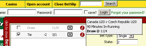floating betting slip feature