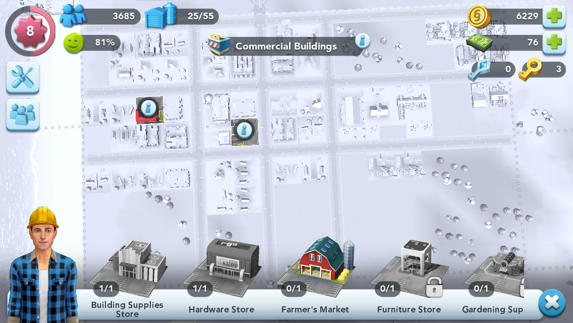 SimCity BuildIt map layout