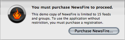 Newsfire limits you just 15 subscriptions. Too little.